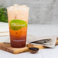 Thai Iced Tea With Boba · 24 oz. 212 / 292 cal.