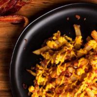 Cheese Fries & Bacon · The crispy fries paired with creamy melted cheddar cheese and crispy bacon bites...  just ca...