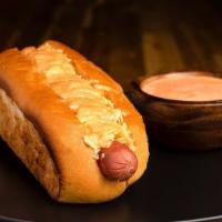 Superperro · Most popular & Original the Superperro is stuffed Nathan's Famous Premium Beef Sausage , mel...