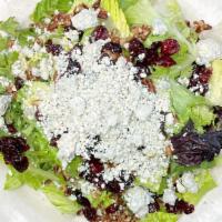 Red, White And Blue · A blend of romaine & spring mix, tossed in balsamic vinaigrette. Topped with dried cranberri...
