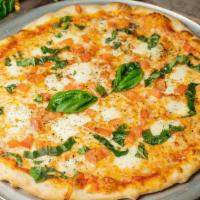 Margherita Pizza · Fresh mozzarella, tomatoes, basil, and oregano. Choose your size and style of Pizza and then...