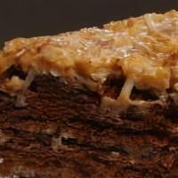 Grandma'S German Chocolate Cake · German Chocolate Layer Cake frosted with coconut and toasted pecan frosting.