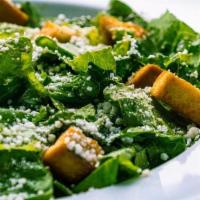 Caesar Salad · Romaine lettuce, croutons, Parmesan cheese, creamy Caesar dressing