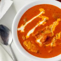 Chicken Tikka Masala · Boneless chicken cooked in thick creamy sauce with nuts.