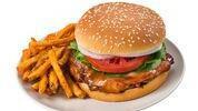 Bourbon Chicken Burger · Comes with fries.