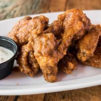 Fresh Wings (12) · Our award-winning fresh, not frozen wings, hand-battered & fried or grilled. Tossed in your ...