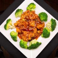 General Tso'S Chicken · Chunks boneless chicken sauteed in the general sauce and sauteed broccoli. Hot & Spicy.
