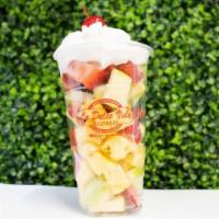 Fruit Salad · (24 oz) Banana, green apple, pineapple, strawberry, mango, decorated with condensed milk, wh...