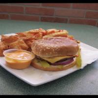 Quarter Pound Black Angus Burger , 5 Jumbo Shrimp , Fries And Drink · Quarter pound black angus burger , 5 jumbo shrimp , fries and drink