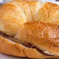 Croissant  Ham & Cheese · Croissant with Ham and Choice of Cheese: Swiss or Provolone