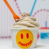 Yo! Yo! Oreo Smash Ice Cream Pint · Oreo cereal, cookie crisp, Oreo mini donut and ice cream, chocolate Oreo dust and topped wit...