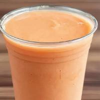 Julie'S Smoothie · Fresh Pineapple, Orange, Mango, Strawberries, Banana, Honey & Ice