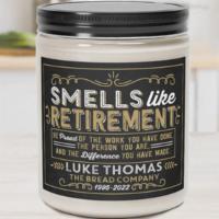 Funny Smells Like Retirement Candle Gift Personalized · PACKAGE DETAILS
Personalized Smells Like Retirement Candle printed on a Permanent adhesive l...