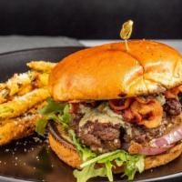 Build Your Own Burger · Marinated Ground Beef all inside a Brioche Bun and served with House Fries