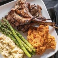 Lamb Chops · Marinated overnight With red wine & fresh rosemary grilled to perfection. Served with your c...
