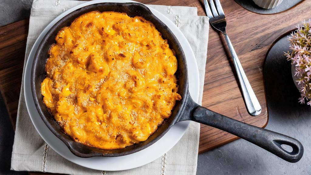 Mac & Cheese · Baked macaroni, Cheddar cheese, breadcrumbs.