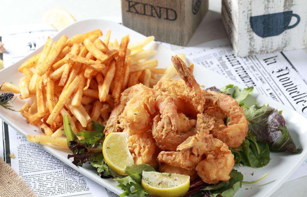 Shrimp Basket(11 Pcs) · Comes with Choice of Fries(Lemon Pepper, Cajun or Regular) and side of Coleslaw