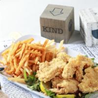 Chicken Tenders Basket · Comes with Choice of Fries(Lemon Pepper, Cajun or Regular) and side of Coleslaw