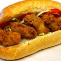 Oyster Po'Boy · Prepared with Lettuce, Tomatoe and Onion.  Comes with Choice of Fries