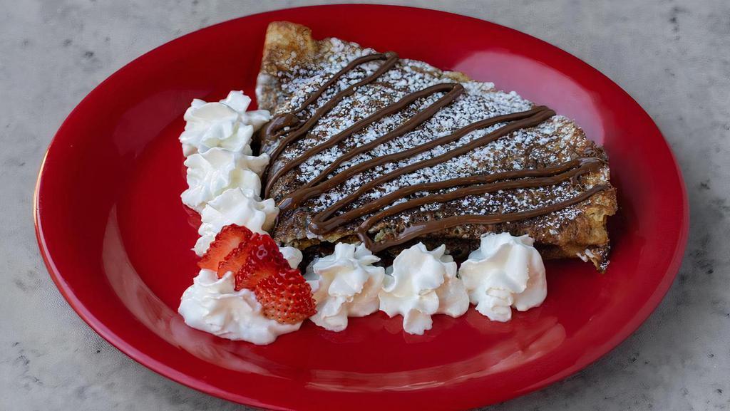 Nutella Crepe · A warm, fluffy pancake filled with Nutella.