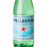 San Pellegrino Sparkling Water · Bottle of sparkling water.