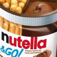 Nutella & Go · Nutella with a pack of sweet breadsticks.