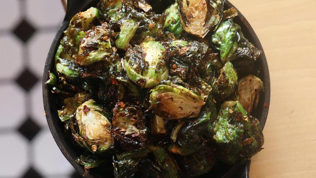 Spicy Brussel Sprouts · chili flakes