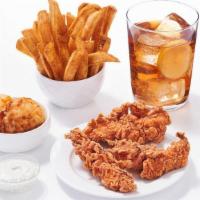 Bo'S Chicken Tenders Combo · Chicken breast tenderloins marinated with a bold blend of seasonings and served with a made-...