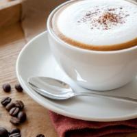 Cappuccino · One shot of Nespresso  Ristretto, fresh, thick creamy foam made with 2% milk.
Full-Bodied an...