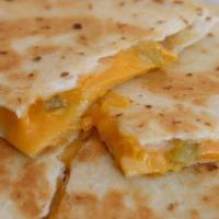 Cheese Quesadilla · Melted shredded cheddar cheese