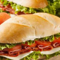 Italian Combo Sub Sandwich · Delicious 10 inch sub sandwich made with Italian Sausage, lettuce and cheese.