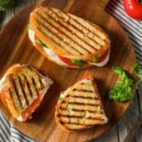 Caprese Sub Sandwich · Delicious 10 inch sub sandwich made with Tomatoes and Mozzarella cheese.