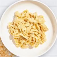 Fettuccine Pasta, The Creator · Fresh fettuccine with your choice of sauce and toppings!