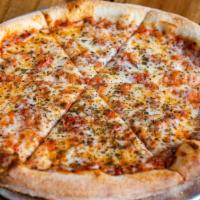 Cheese Pizza · House tomato sauce, mozzarella cheese (vegetarian)