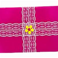 Hot Pink Delicate Lace Spring Daisy · Hot Pink Glossy paper complemented by elegant White Lace and a Flower accent.

This is wrapp...
