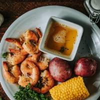 1/2 Lb. Shrimp (Head-Off) · With your choice of 2 sides
