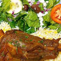 Lamb Shank · Seasoned with a mix of herbs and slow cooked