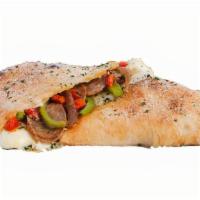 P.O. Calzone · Four cheese blend (parmesan & romano, ricotta and shredded mozzarella) sausage, peppers, oni...