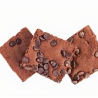 Chocolate Chip Brownie · large, gluten-free, nut-free, dairy-free brownie.