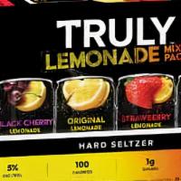 Truly Lemonade Variety Pack, 12Pk-12Oz Spiked Hard Seltzer  · Black Cherry Lemonade
 Original Lemonade 
Strawberry Lemonade
Mango Lemonade