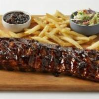 Fridays™ Big Ribs Whiskey-Glazed (Full Rack) · Double-basted pork ribs basted with your choice of sauce. Served with seasoned fries and col...