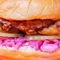 Spicy Fried Chicken Sandwich · Popular. Cabbage slaw, pickles, and spicy mayonnaise. Served in potato roll With Classic Fri...