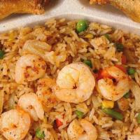 Shrimp Fried Rice With 10 Pieces Wings · 