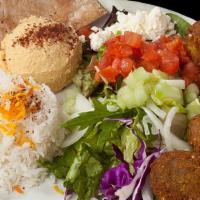 Falafel Lunch Special · Four delicious deep fried Falafel balls served in a lunch portion with a small side of Greek...