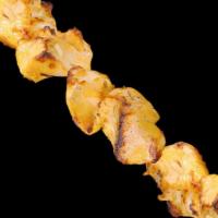 Chicken (Joojeh) Kabob · Chunks of marinated chicken breast, skewered and char-broiled to perfection.