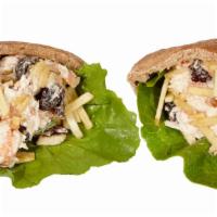 Brazilian Chicken · Freshly baked chicken breast chopped, mixed with mayonnaise, carrots, olives, raisins, potat...