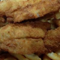F2 - (2) Freshly Battered Fish With Fries · (2) Whiting Fish & Fries