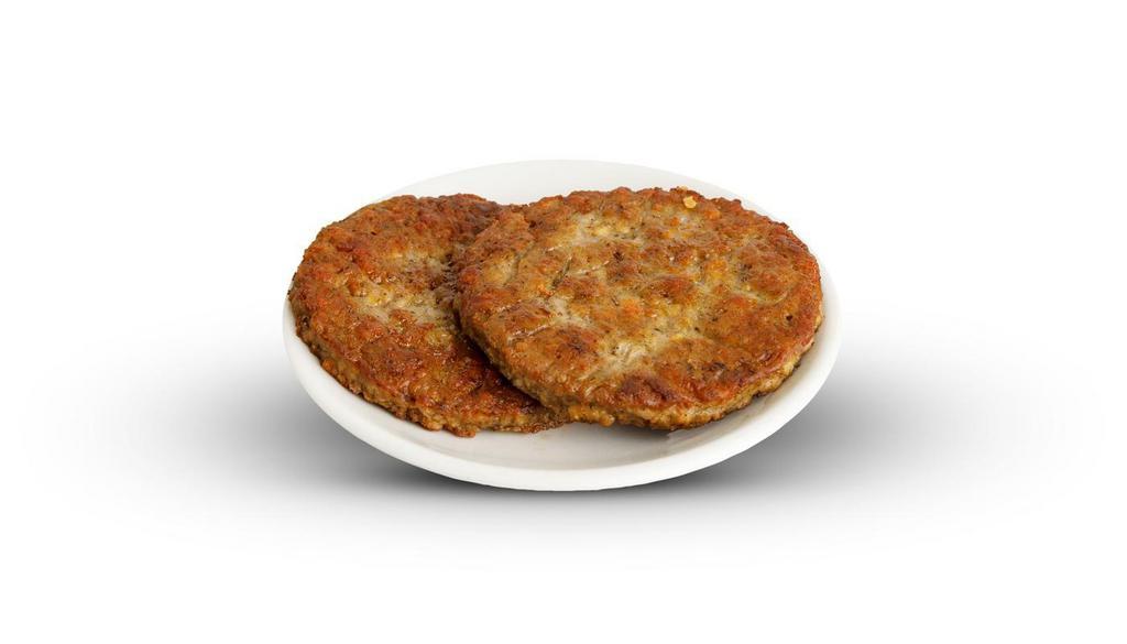 Impossible Sausage & Eggs · 2 Impossible� sausage patties made from plants, 2 eggs any style. Served with buttermilk pancakes or toast and your choice of potatoes.