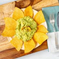 Fresh Guacamole · Comes with a bag of chips.