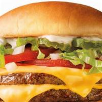 Double Cheeseburger · Two,Meat, onion,  tomato , lettuce,  pickle,  sauce , cheese